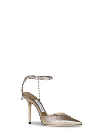 JIMMY CHOO Jimmy Choo Women Platinum Brilliance Fabric Saeda 100 Pumps