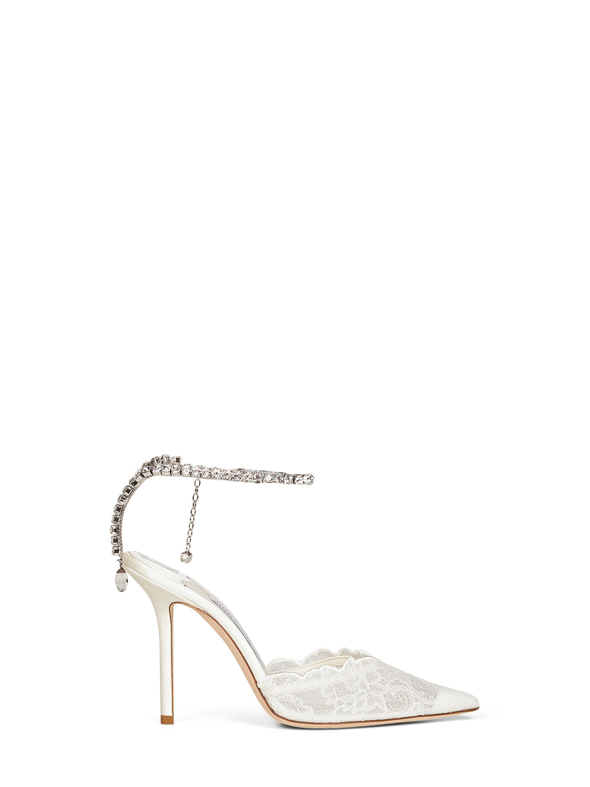 JIMMY CHOO Jimmy Choo Women Ivory Lace Saeda 100 Pumps