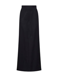MAISON MARGIELA Maison Margiela Women Black Virgin Wool Pants-Like Straight Maxi Skirt