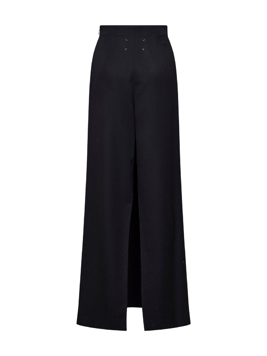 MAISON MARGIELA Maison Margiela Women Black Virgin Wool Pants-Like Straight Maxi Skirt