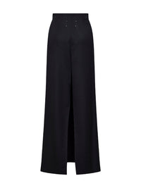 MAISON MARGIELA Maison Margiela Women Black Virgin Wool Pants-Like Straight Maxi Skirt