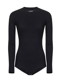 Maison Margiela Women Black Technical Jersey Bodysuit