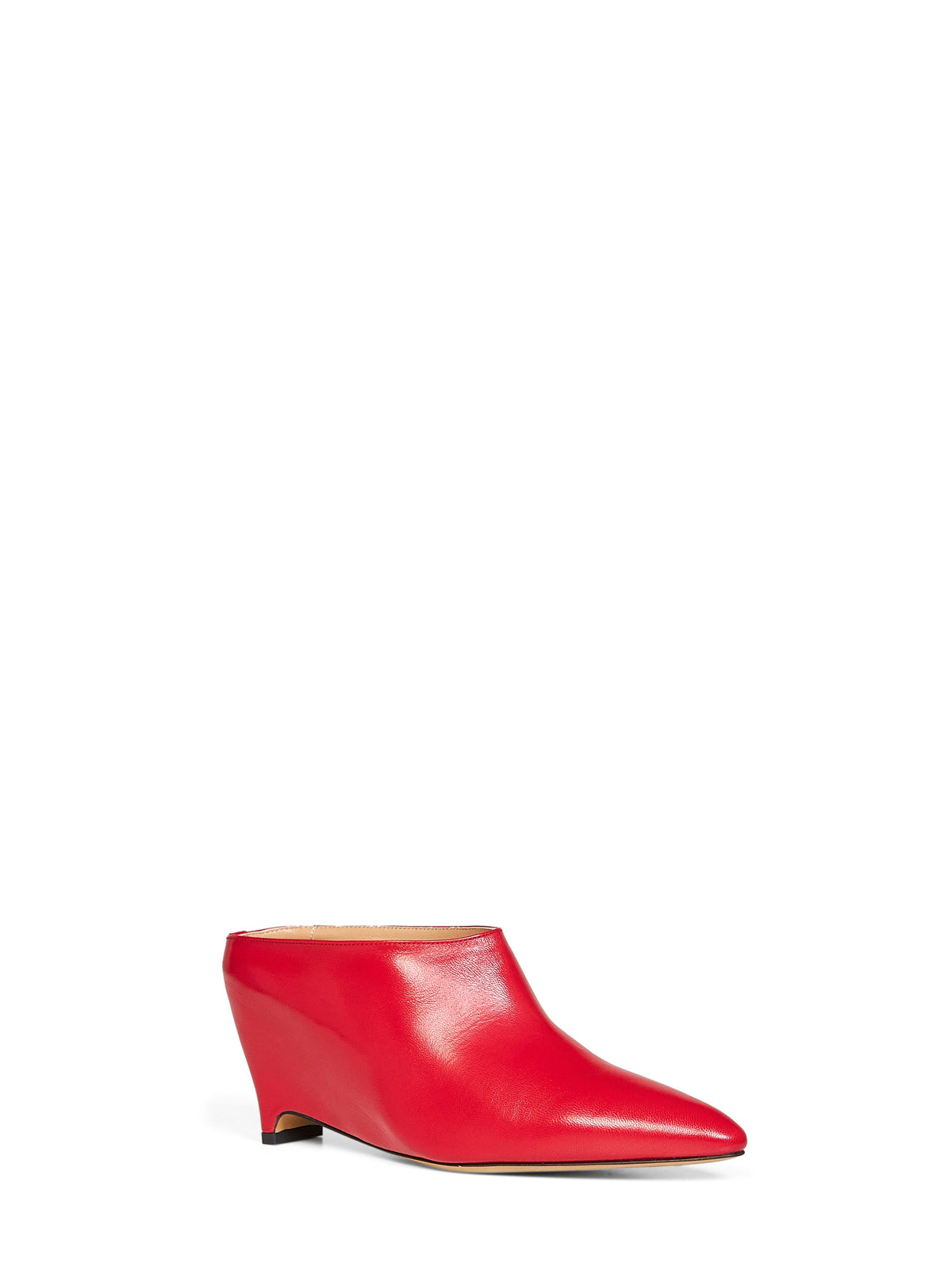 Maison Margiela Women Red Leather Heel-Less Mules