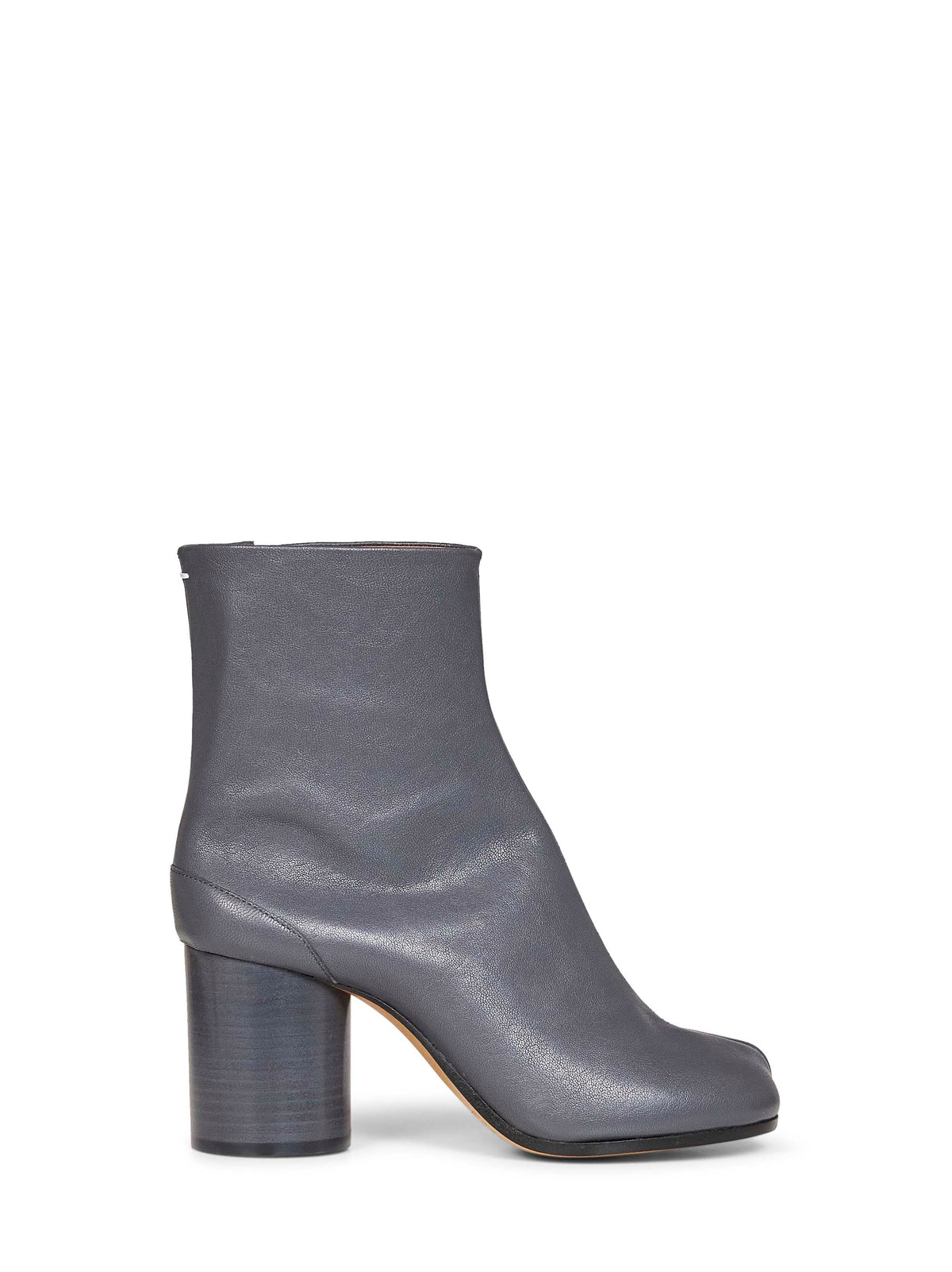 Maison Margiela Women Grey Nappa Leather Tabi Ankle Boots