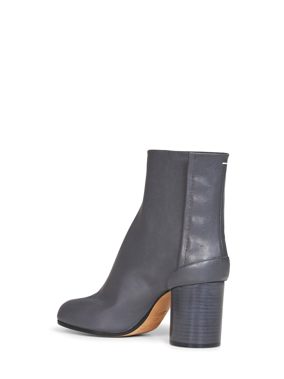 Maison Margiela Women Grey Nappa Leather Tabi Ankle Boots