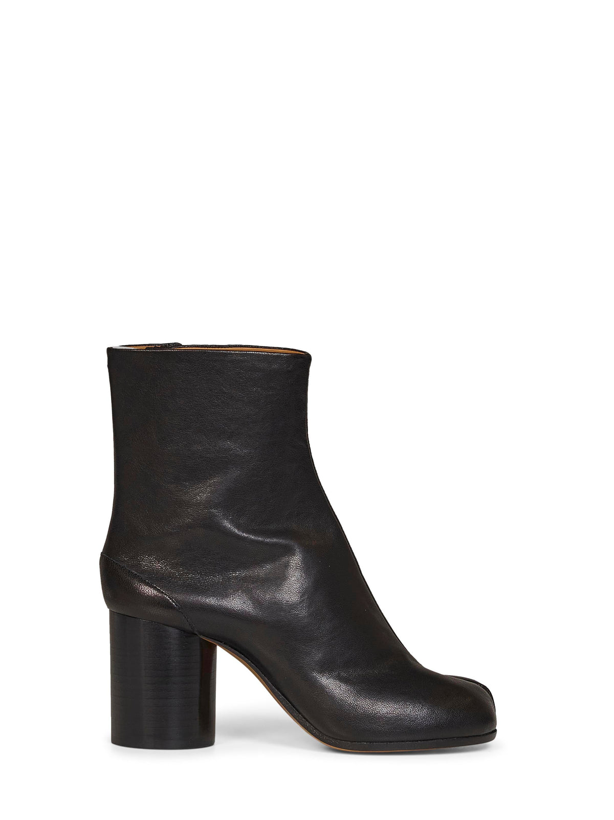 Maison Margiela Women Black Nappa Leather Tabi Ankle Boots