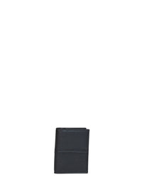 Maison Margiela Women Black Leather Dress-Age Card Holder