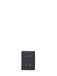Maison Margiela Women Black Leather Dress-Age Card Holder