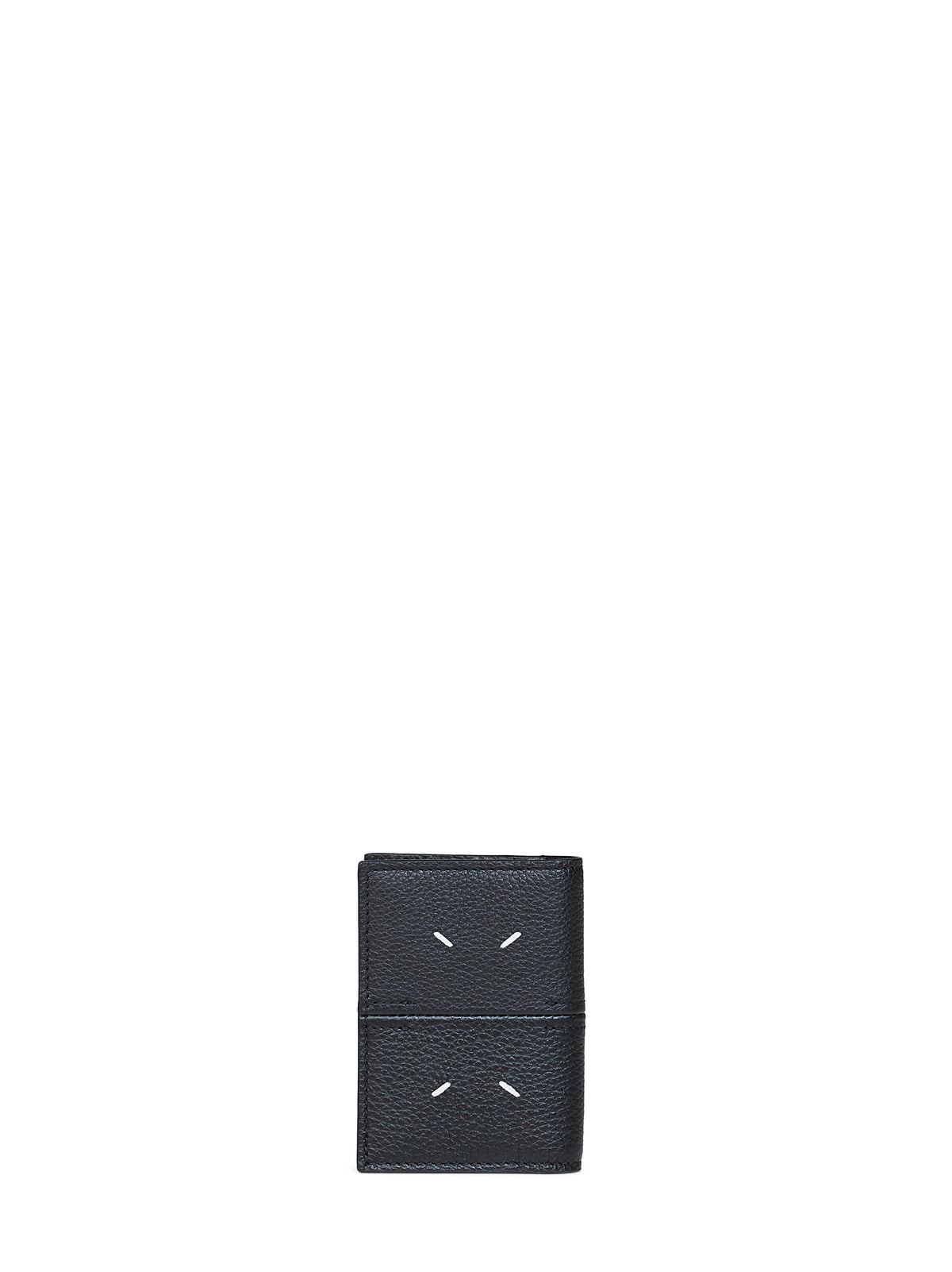 Maison Margiela Women Black Leather Dress-Age Card Holder