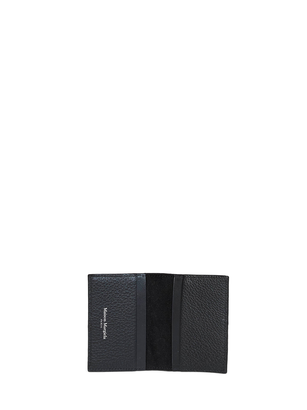 Maison Margiela Women Black Leather Dress-Age Card Holder