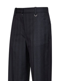 MARANT ETOILE Marant Etoile Women Dark Anthracite Check Virgin Wool Noanda Trousers