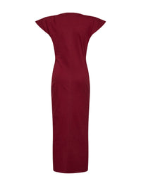 MARANT ETOILE Marant Etoile Women Dark Burgundy Cotton Jersey Nadela Long Dress