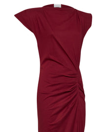 MARANT ETOILE Marant Etoile Women Dark Burgundy Cotton Jersey Nadela Long Dress