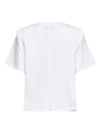 MARANT ETOILE Marant Etoile Women White Cotton Jersey Zelitos T-Shirt With Shoulder Pads