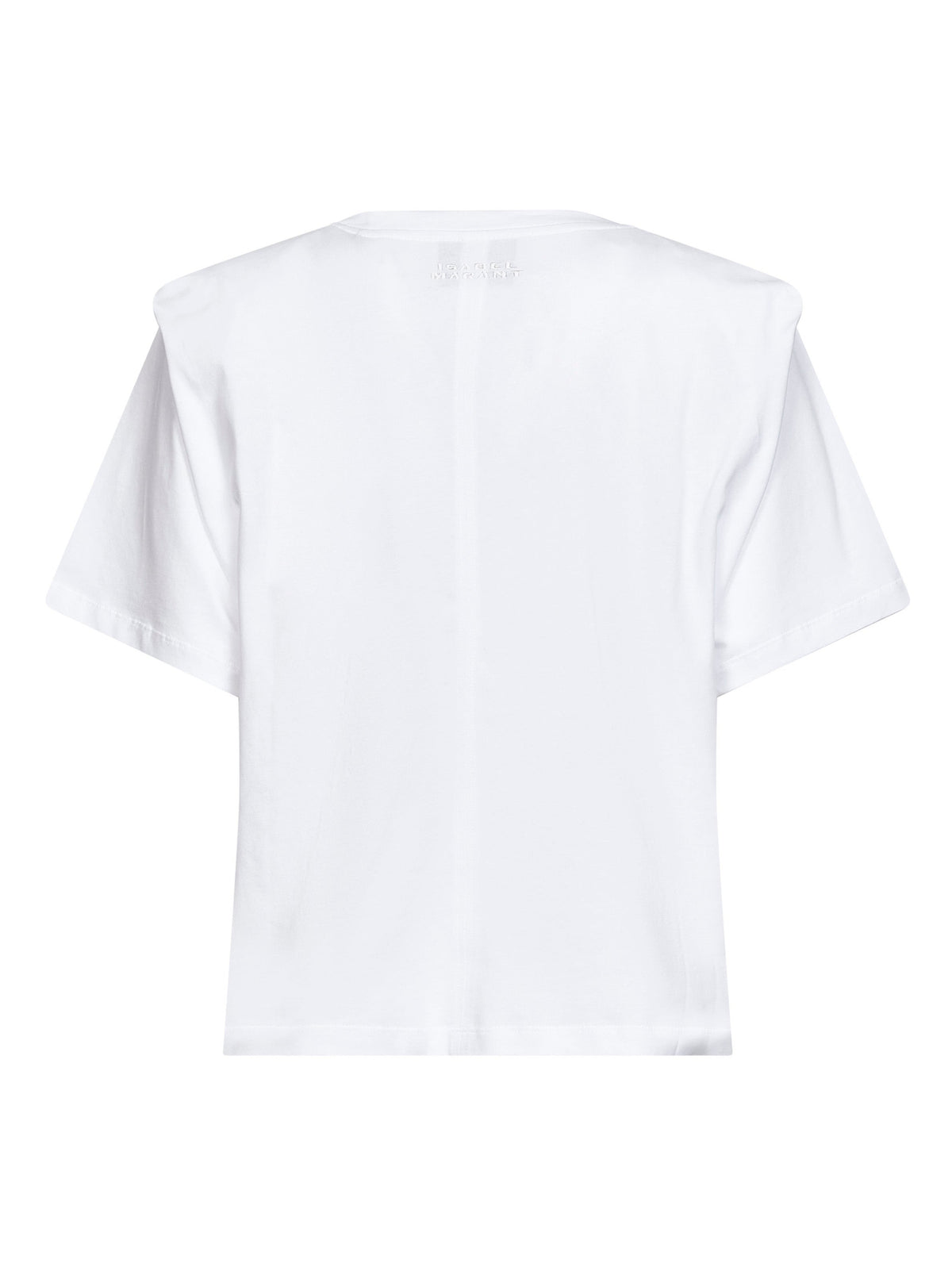 MARANT ETOILE Marant Etoile Women White Cotton Jersey Zelitos T-Shirt With Shoulder Pads
