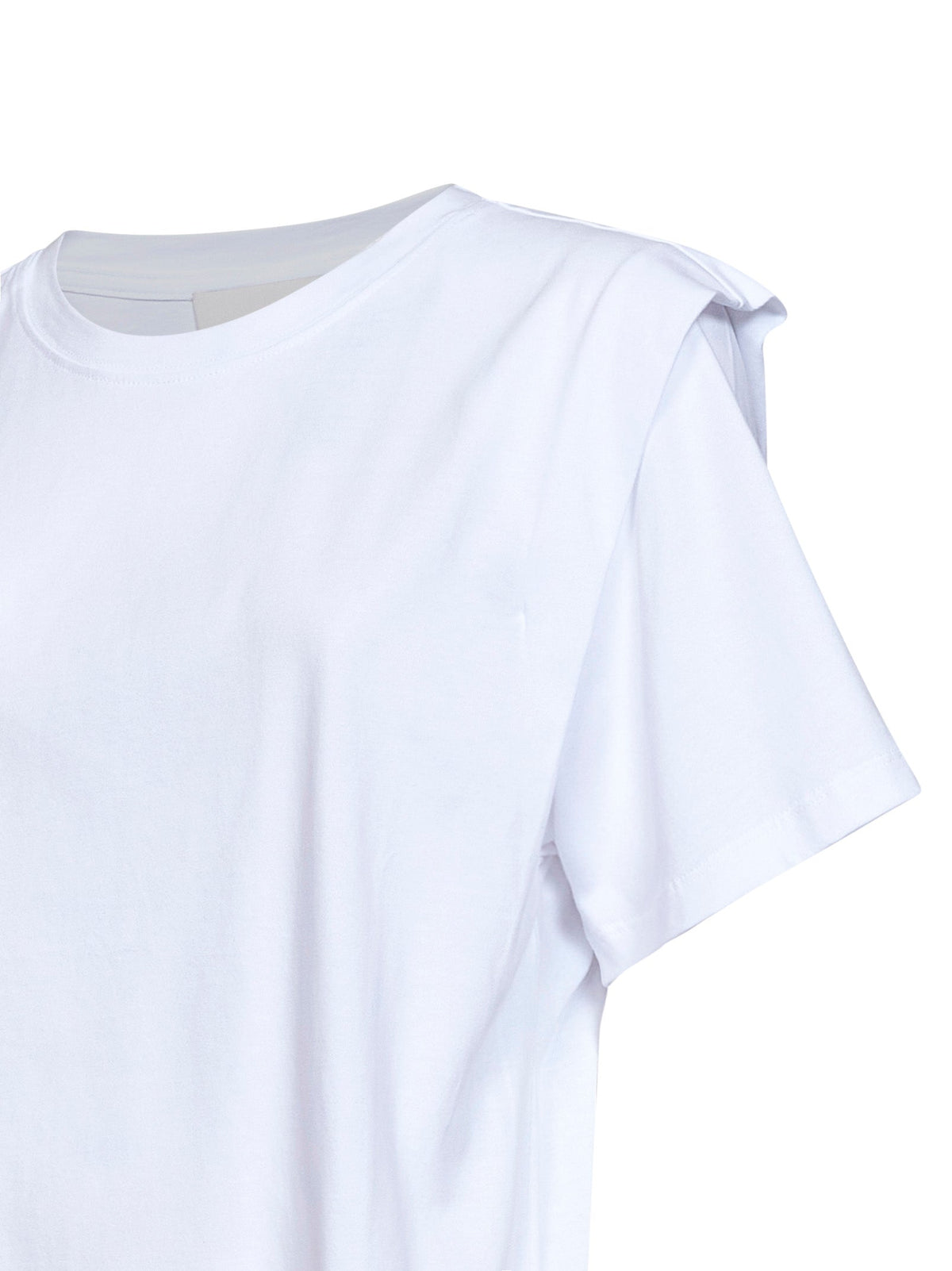 MARANT ETOILE Marant Etoile Women White Cotton Jersey Zelitos T-Shirt With Shoulder Pads