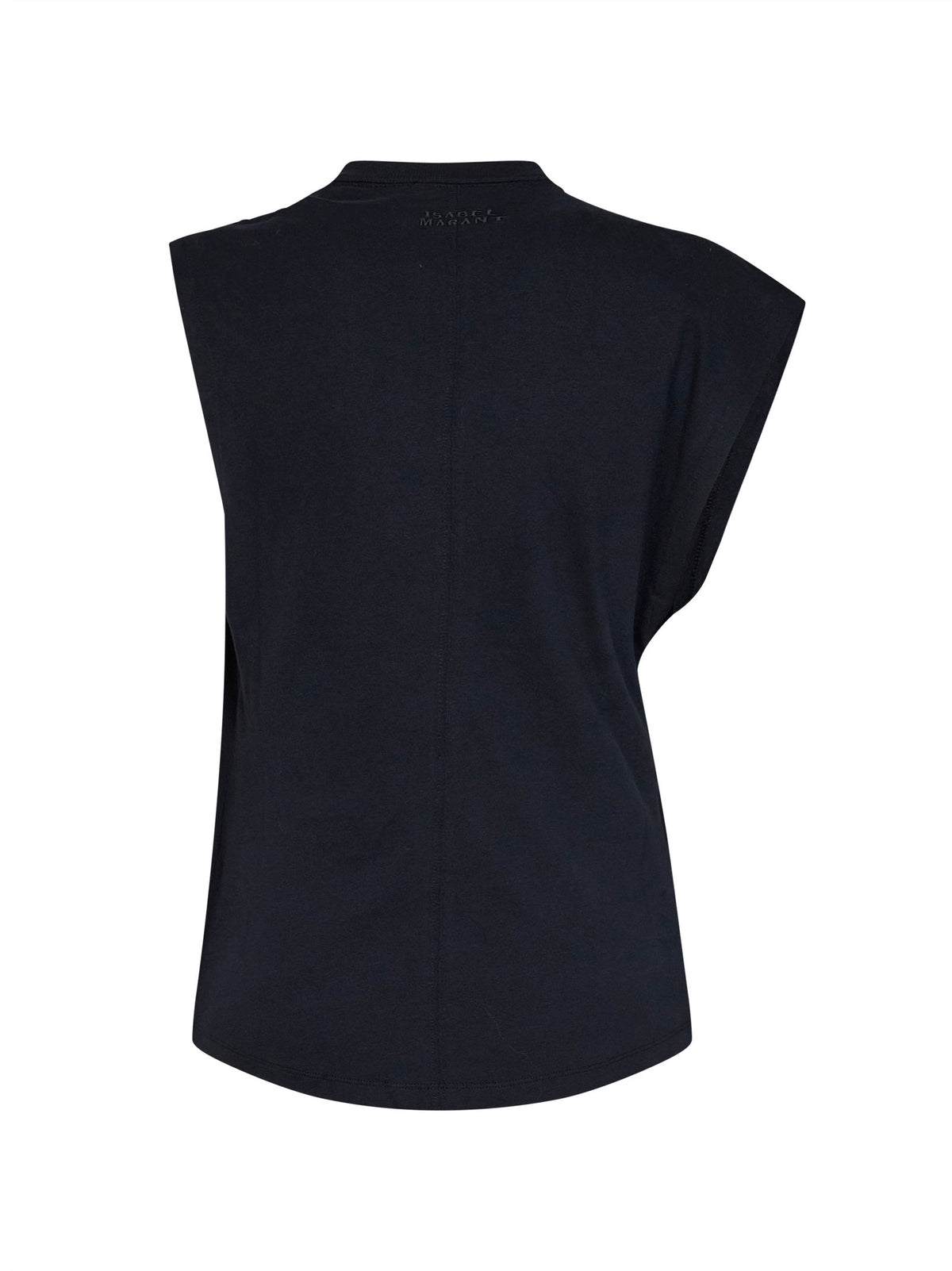 MARANT ETOILE Marant Etoile Women Black Cotton Jersey Nayda Asymmetric T-Shirt