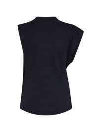MARANT ETOILE Marant Etoile Women Black Cotton Jersey Nayda Asymmetric T-Shirt