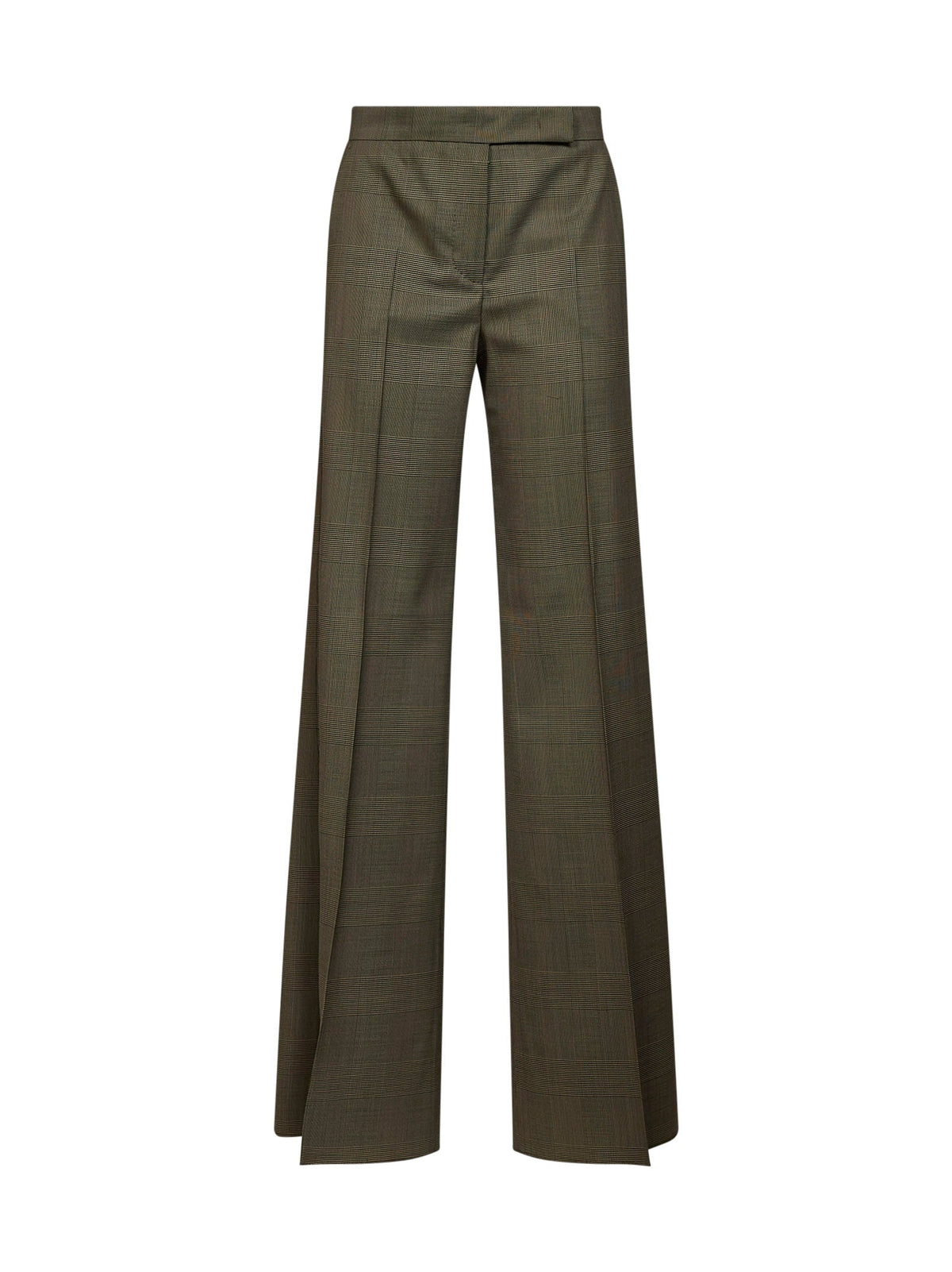 MAX MARA Max Mara Women Khaki Green Glen Plaid Wool Mxmnetto Trousers
