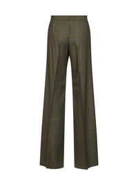 MAX MARA Max Mara Women Khaki Green Glen Plaid Wool Mxmnetto Trousers