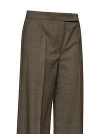 MAX MARA Max Mara Women Khaki Green Glen Plaid Wool Mxmnetto Trousers