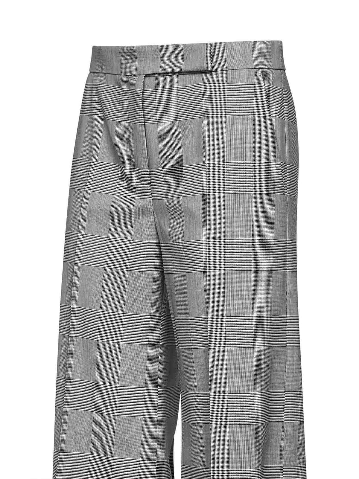Max Mara Women Grey Glen Plaid Wool Mxmnetto Trousers