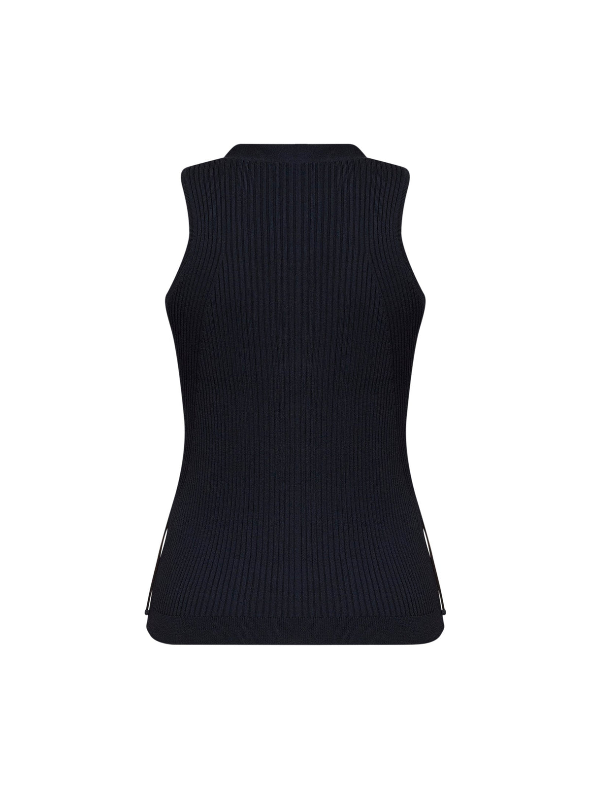 MAX MARA Max Mara Women Navy Blue Ribbed Knit Mxmfiorire Vest