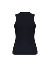 MAX MARA Max Mara Women Navy Blue Ribbed Knit Mxmfiorire Vest