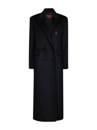 Max Mara Studio Women Black Msteffige Tuxedo-Style Long Coat