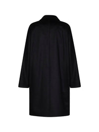 Max Mara Studio Women Black Mstmastro Double-Breasted Midi Coat