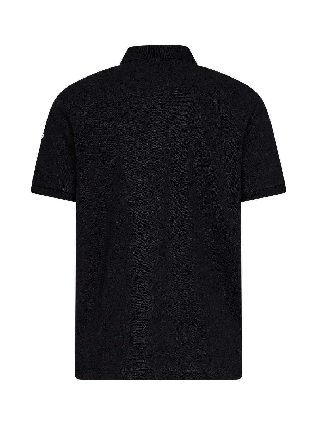 Moncler Men Black Cotton Piqué Polo Shirt With Logo