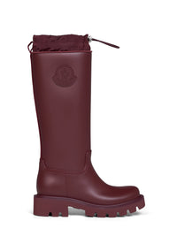 Moncler Women Burgundy Kickstream High Rain Boots