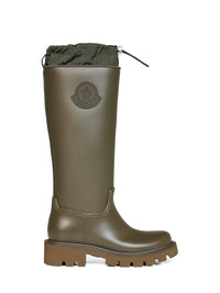 Moncler Women Olive Green Kickstream High Rain Boots