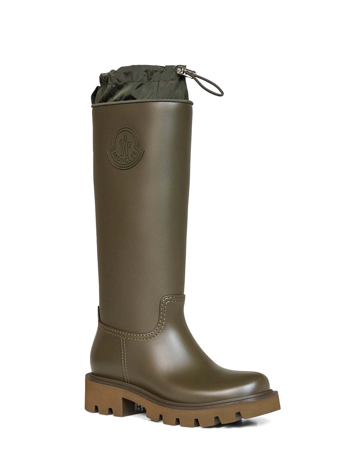 Moncler Women Olive Green Kickstream High Rain Boots