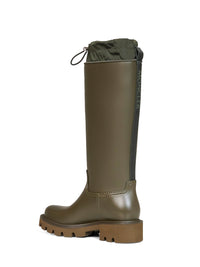 Moncler Women Olive Green Kickstream High Rain Boots