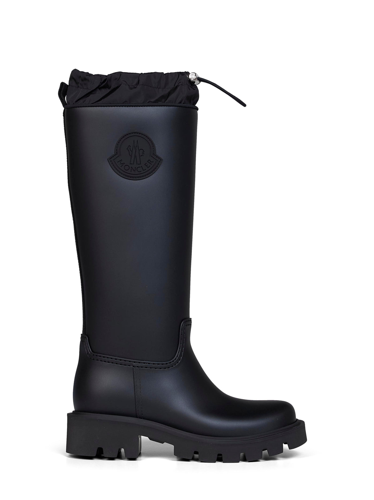 Moncler Women Black Kickstream High Rain Boots