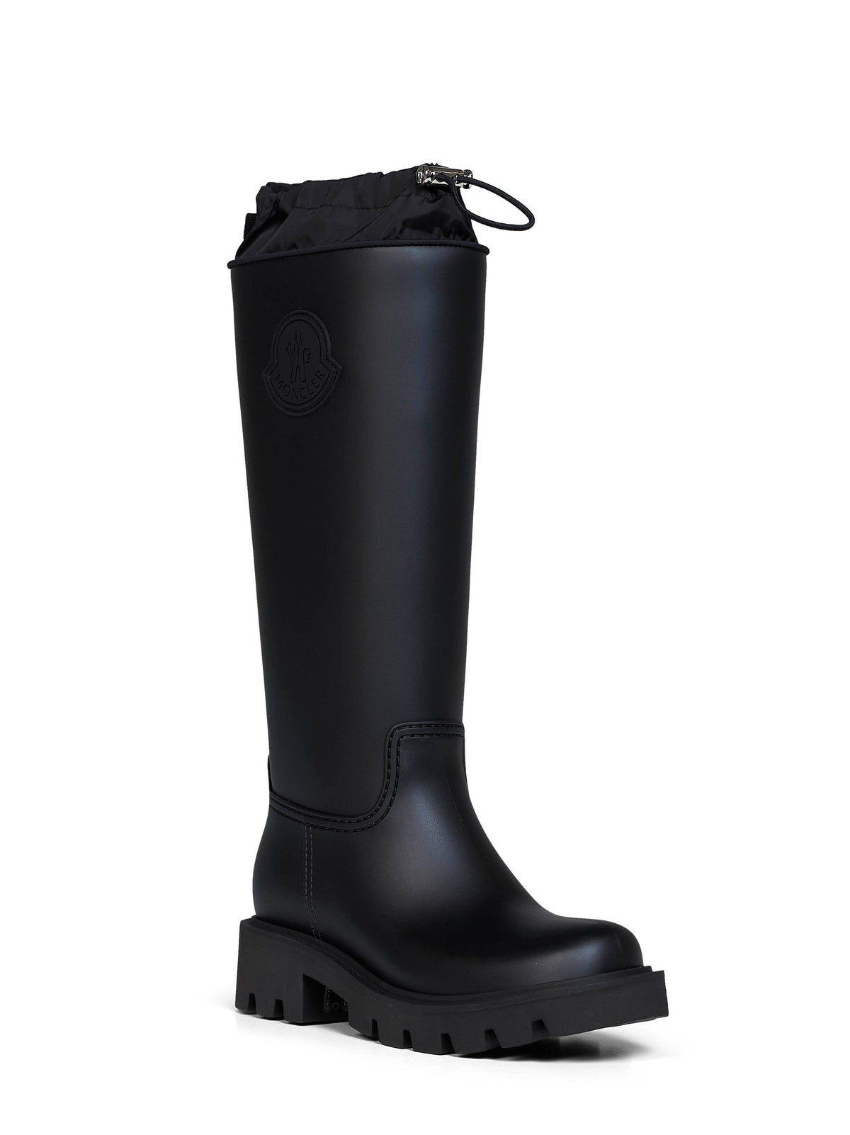 Moncler Women Black Kickstream High Rain Boots