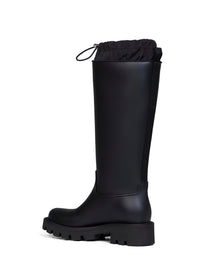 Moncler Women Black Kickstream High Rain Boots