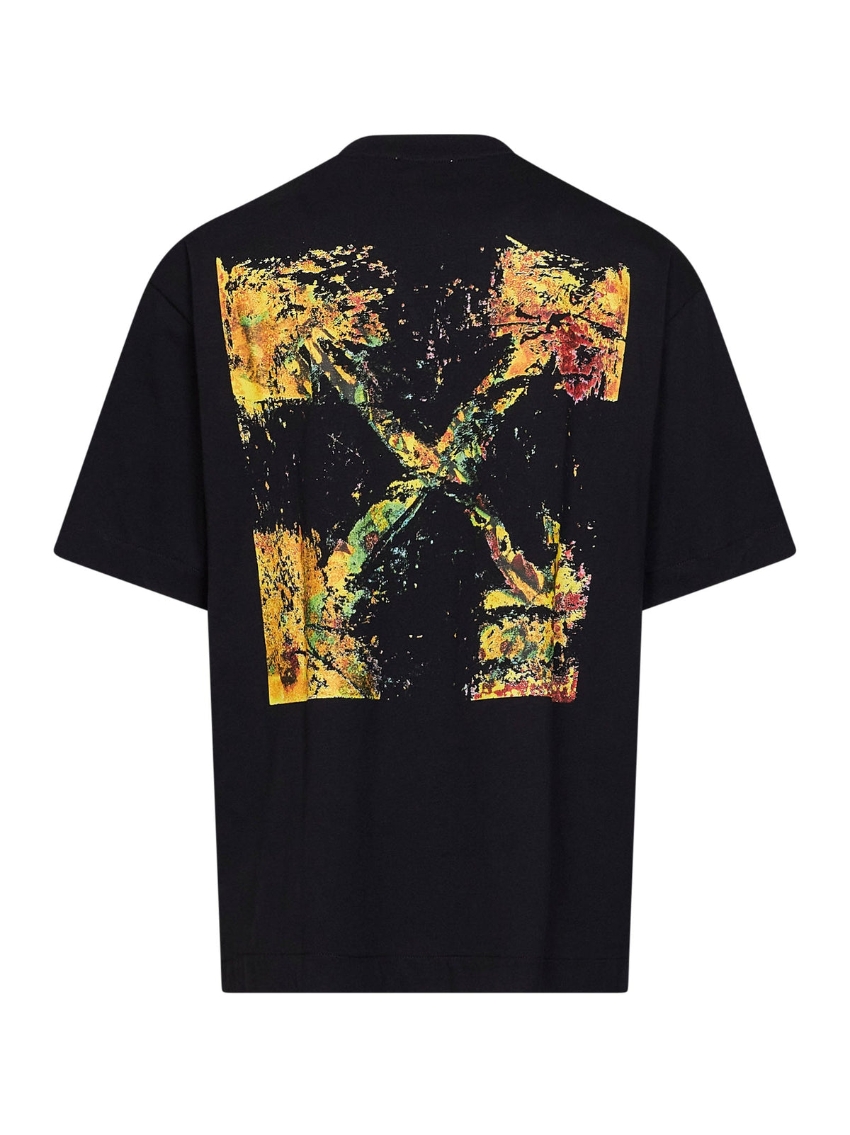 Off White Men Black Cotton Jersey Spices Arrow Skate T-Shirt