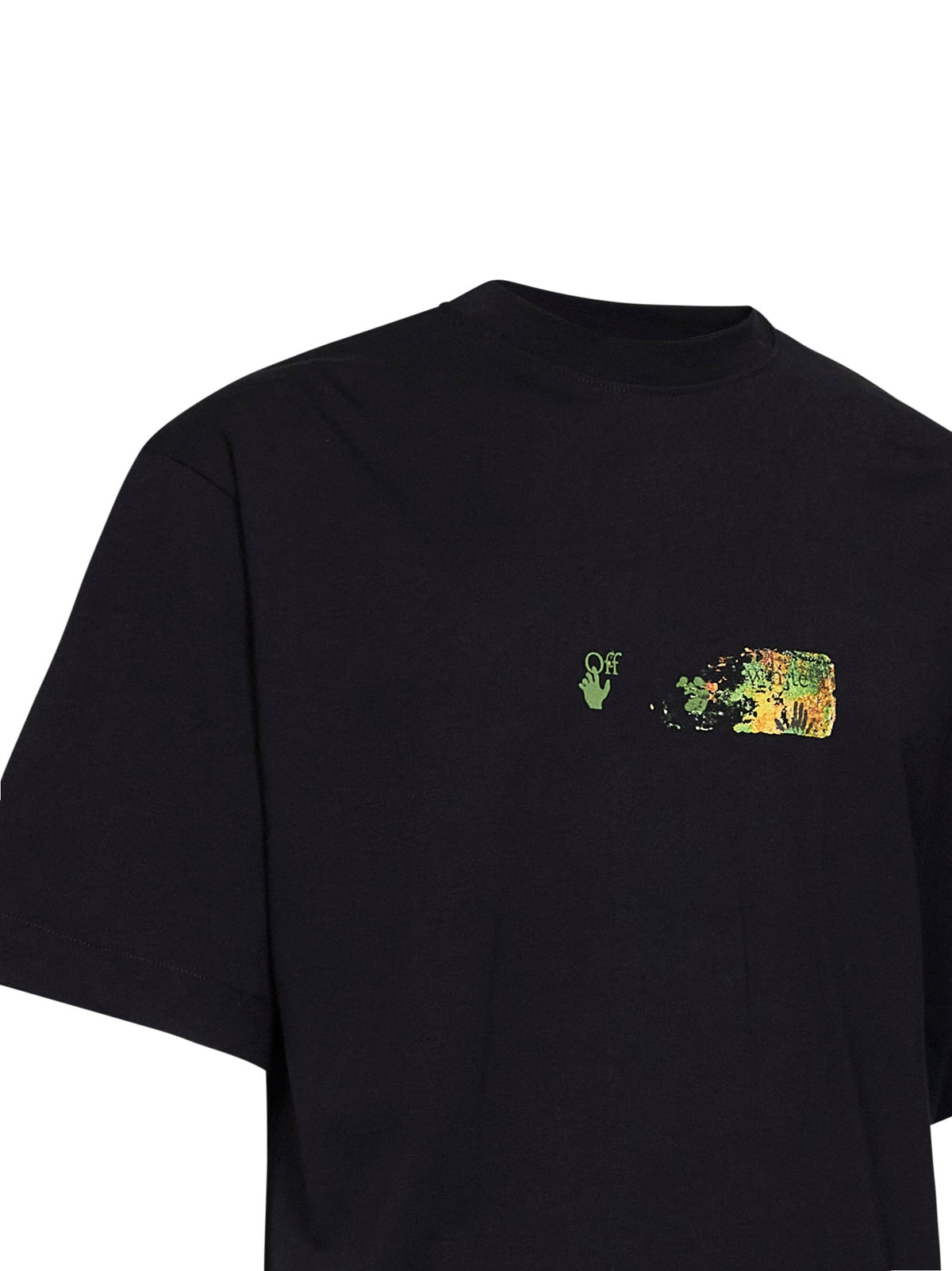 Off White Men Black Cotton Jersey Spices Arrow Skate T-Shirt