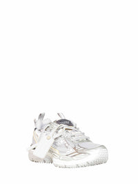 Off White Women Grey And Silver Be Right Back Sneakers