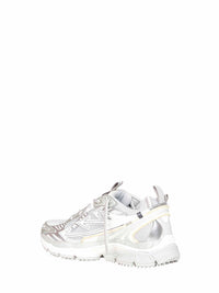 Off White Women Grey And Silver Be Right Back Sneakers