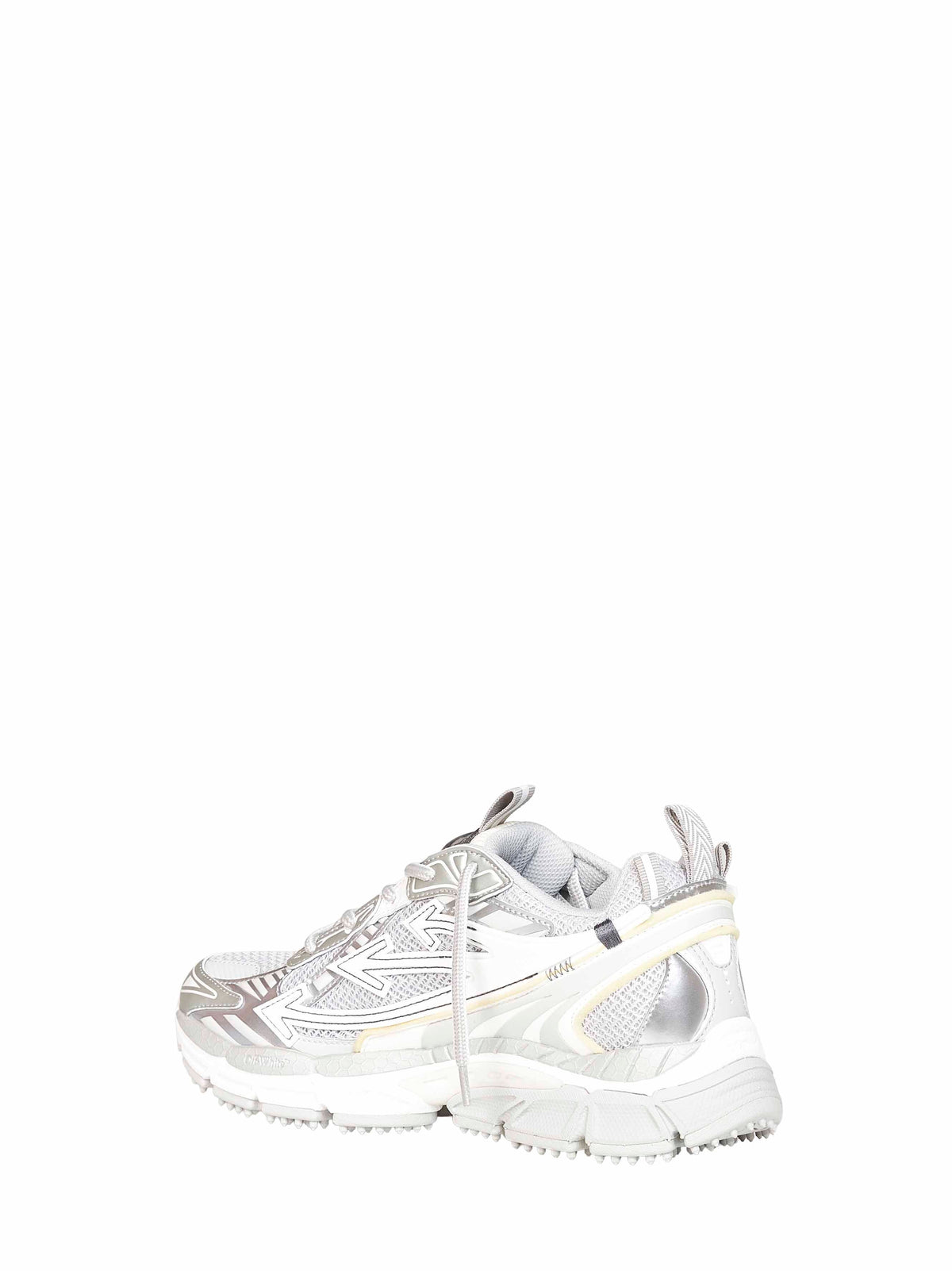 Off White Women Grey And Silver Be Right Back Sneakers