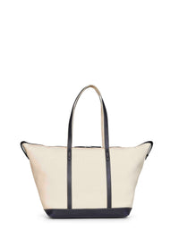 POLO RALPH LAUREN Polo Ralph Lauren Women Ecru And Navy Blue Large Tote Shopper
