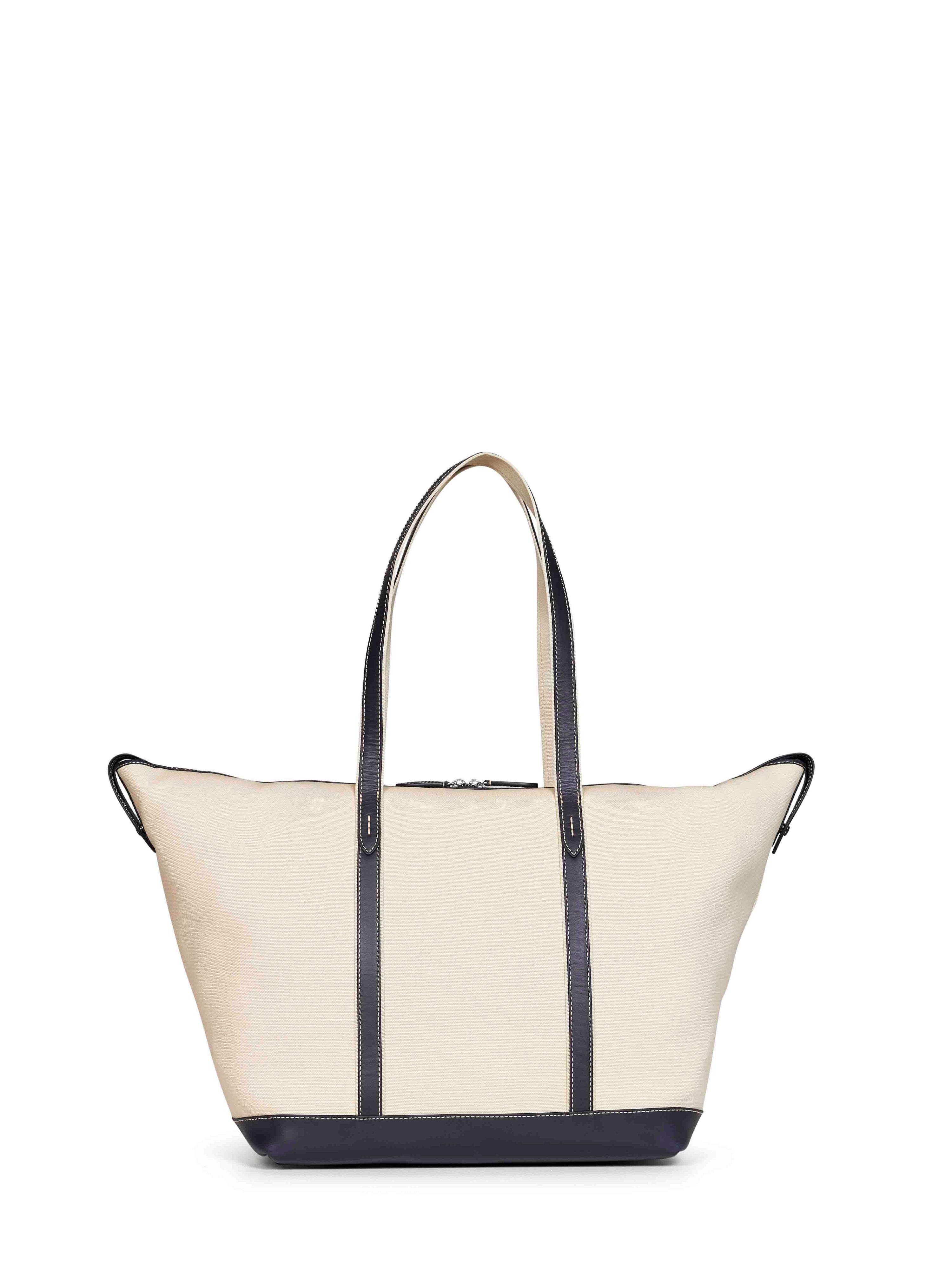 POLO RALPH LAUREN Polo Ralph Lauren Women Ecru And Navy Blue Large Tote Shopper