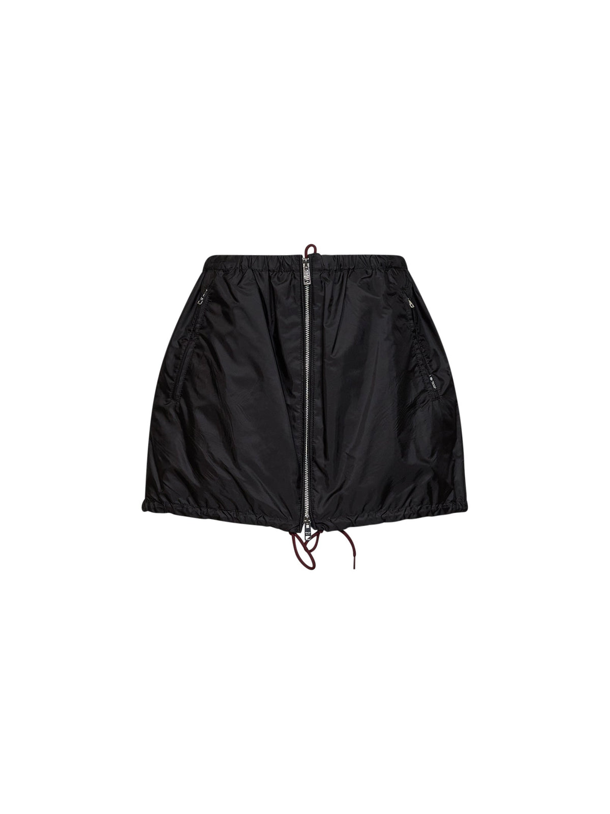 Prada Abbigliamento Women Black Re-Nylon Zip-Up Mini Skirt