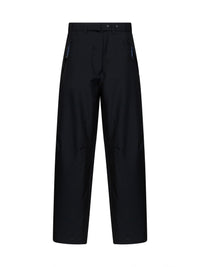 Prada Abbigliamento Women Black Mohair-Wool Wide Leg Trousers