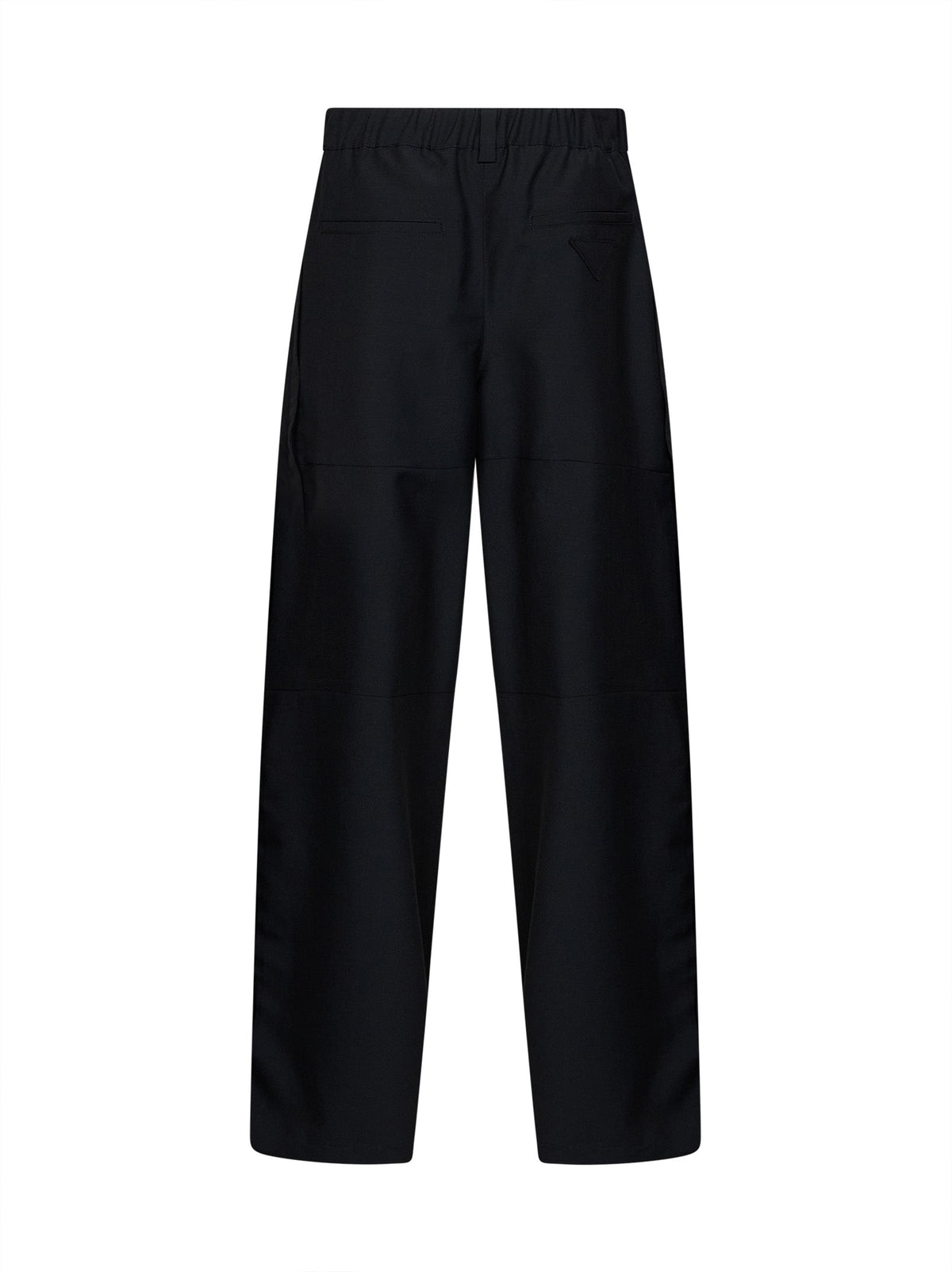 Prada Abbigliamento Women Black Mohair-Wool Wide Leg Trousers