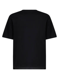Prada Abbigliamento Men Black Jersey And Re-Nylon Crewneck T-Shirt