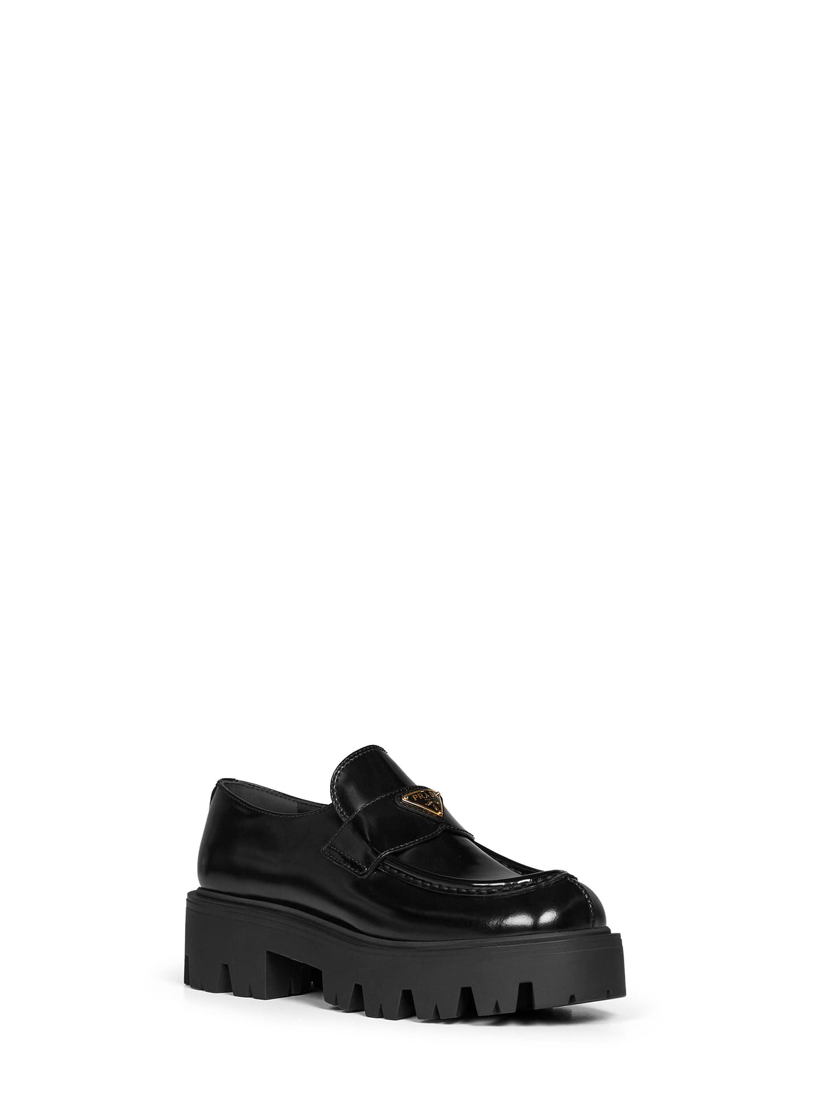 PRADA CALZATURE Prada Calzature Women Black Brushed Leather Loafers
